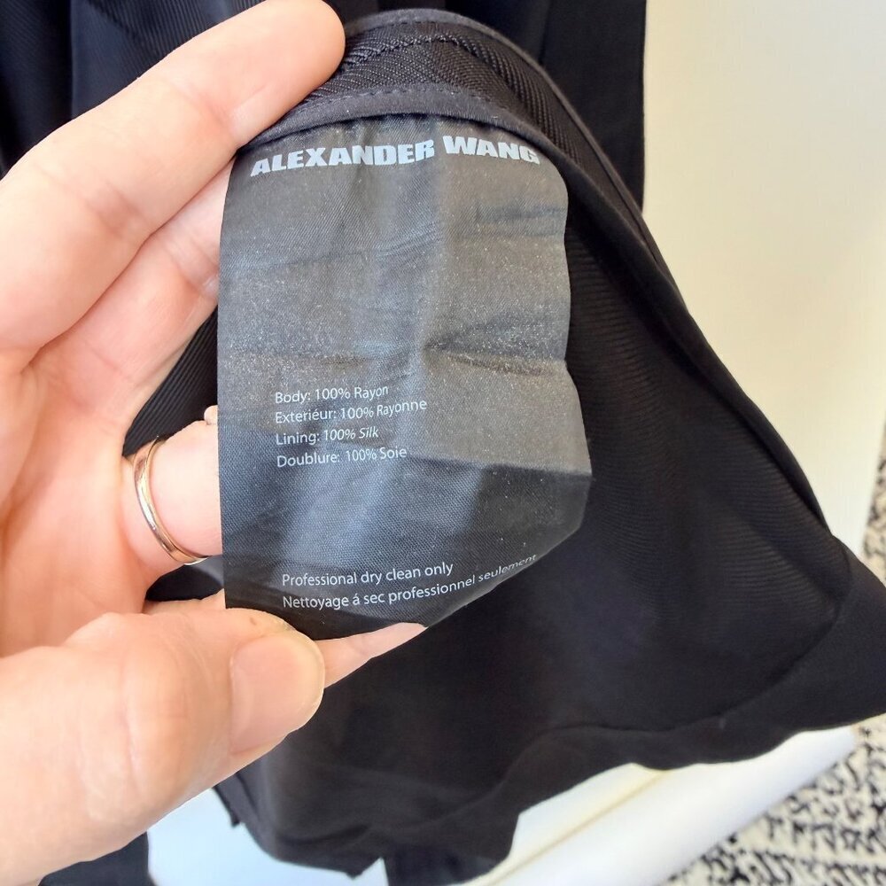 Alexander Wang Black Lightweight Belted soft oversized Trench Coat – Size M Q6 - Picture 11 of 13